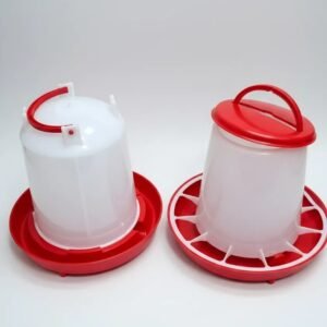 kit de Comedero y Bebedero Plástico para Aves – 3 kg / 3 litros
