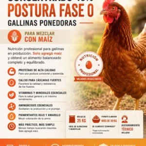 25 kilos de  Concentrado 40% Ponedoras Postura